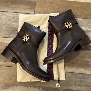 Brown Tory Burch Booties